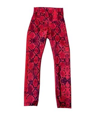 Lululemon Wunder Under Leggings High Rise Red Snake Skin size 2